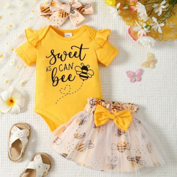 BODY CON TUTU Y VINCHA ABEJITA 12-18 MESES