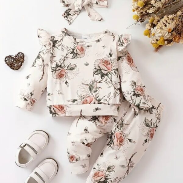 SET SUETERCITO, PANTALON Y LAZO PARA VINCHA T 6-9M