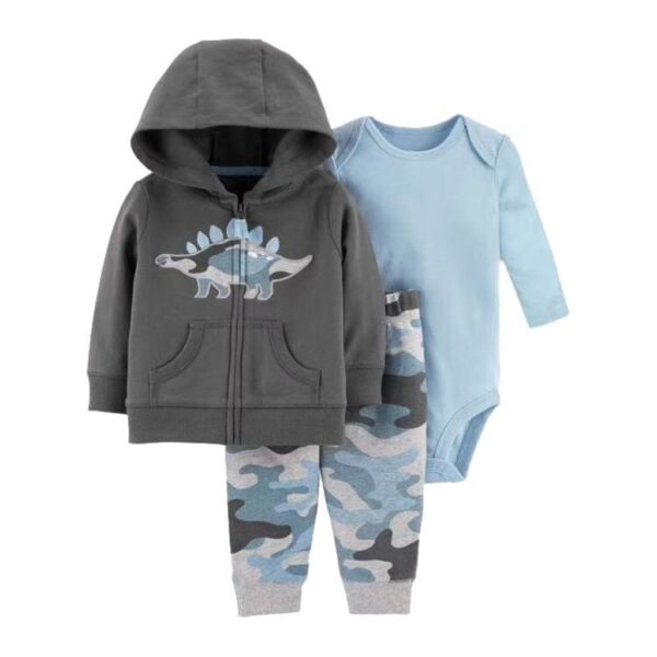 SET 3 PIEZAS 100% Algodón CAMPERA, BODY MANGAS LARGAS, PANTALON