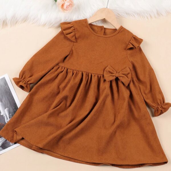VESTIDO CORDEROY MARRON T 5 AÑOS
