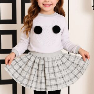 CONJUNTO MANGA LARGA MICKEY CON POLLERA Y VINCHA T 4 AÑOS