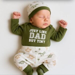 SET 4 PIEZAS BODY MANGA LARGA, PANTALON, GORRITO Y MEDIAS 100% ALGODON T 0-3 M