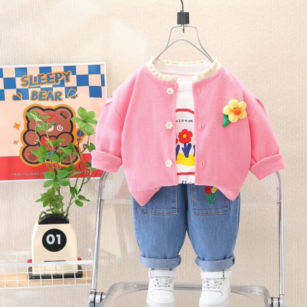 SET 3 PIEZAS, SAQUITO, REMERA MANGA LARGA Y PANTALÓN T 4 AÑOS