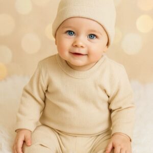 SET 3 PIEZAS, BODY PANTALON Y GORRITO T 0-3 MESES