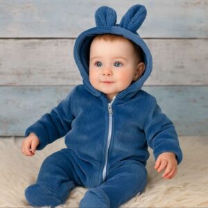 OSITO PELUCHE CON CAPUCHA OREJITAS T 3  MESES