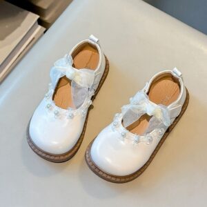 ZAPATITO BEIGE DETALLE MOÑITO DE TUL