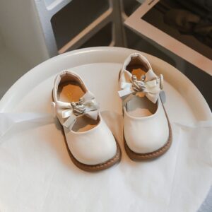 ZAPATITO BEIGE DETALLE CONEJITO Y MOÑO