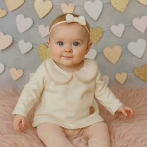 REMERON DE PLUSH CON CALZITA Y MOÑO T 6 A 9 MESES