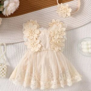 VESTIBODY BEIGE CON VINCHA T 0-3 MESES
