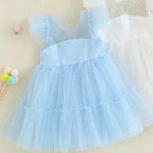 VESTIDO CELESTE TUL 2-3 AÑOS