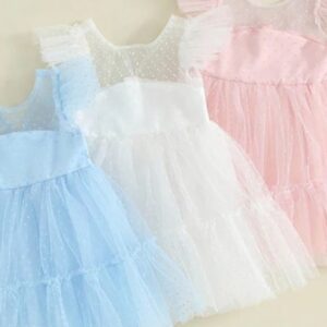 VESTIDO BLANCO TUL T 4 AÑOS