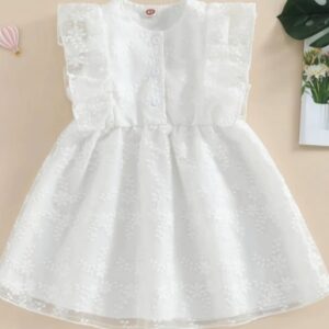 VESTIDO BLANCO BORDDO T 5 AÑOS