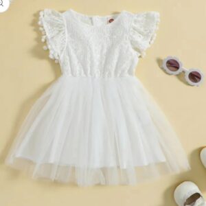 **OFERTA**VESTIDO BLANCO CON TUL T 2-3 AÑOS