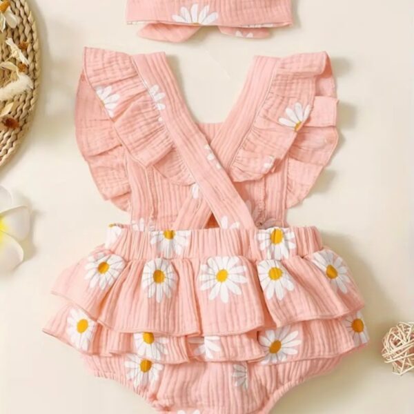 VESTIBODY MARGARITAS CON VINCHA T 9-12 MESES - Imagen 2