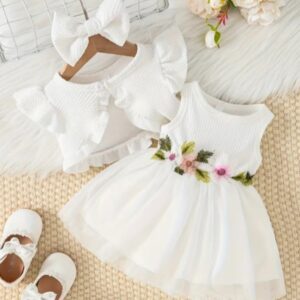 VESTIDO CON SAQUITO Y VINCHA T 18-24 MESES