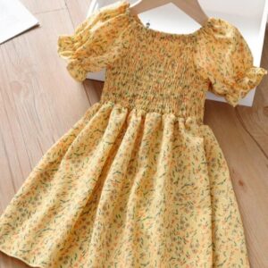 VESTIDO FLOREADO CON MANGUITAS T 5 AÑOS