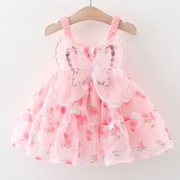 VESTIDO FLORES CON ALITAS T 18-24 MESES