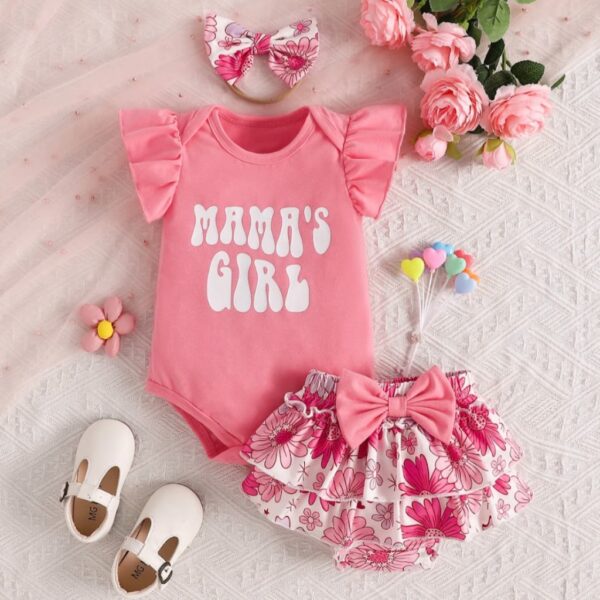 CONJUNTO SHORT, BODY Y VINCHA 12-18 MESES