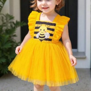 VESTIDO ABEJITA FALDA TUL T 9-12 MESES
