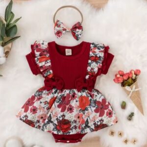 VESTIBODY BORDÓ CON VINCHA T 3-6 MESES