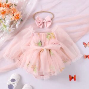 VESTIBODY CON FLORES Y MARIPOSAS 6-9 MESES