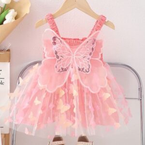 VESTIDO DE MARIPOSITAS T 2-3 AÑOS