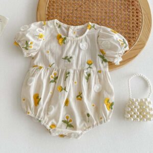 BODY BORDADO MARGARITAS 6-9 MESES