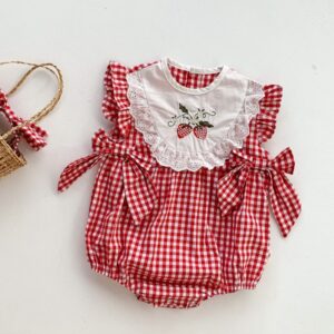 BODY CUADRILLE ROJO  T 12-18 MESES