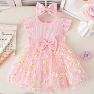 VESTIDO MARGARITA CON VINCHA T 12-18 MESES