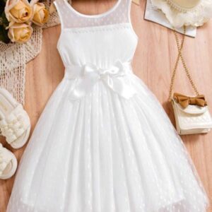 VESTIDO BLANCO TUL COARAZONES T 9 AÑOS