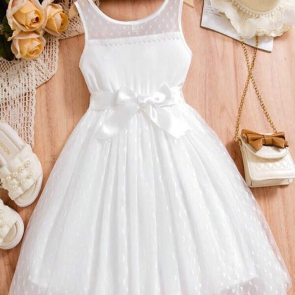 VESTIDO BLANCO TUL COARAZONES T 9 AÑOS