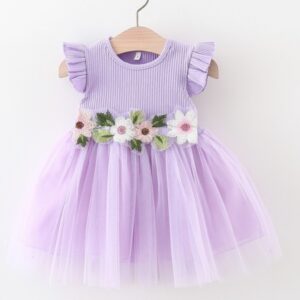 VESTIDO LILA TUL T 6-9 MESES