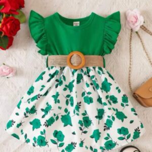 VESTIDO VERDE TALLE 6-9 MESES