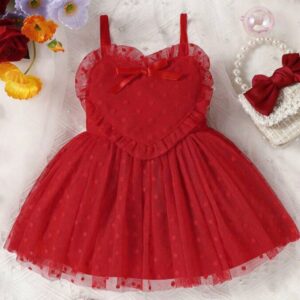 VESTIDO ROJO CORAZÓN T 9-12 MESES