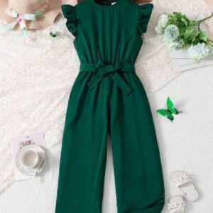 ENTERIZO VERDE CON CINTO T 9 AÑOS