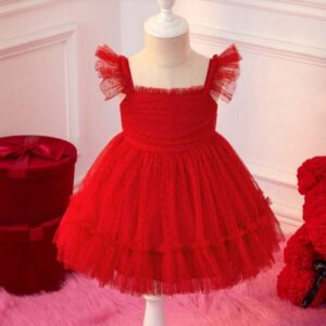 VESTIDO ROJO TUL T 18-24 MESES