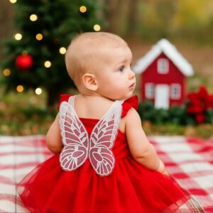 **OFERTA**VESTIDO BORDO CON ALITAS T 6-9 MESES