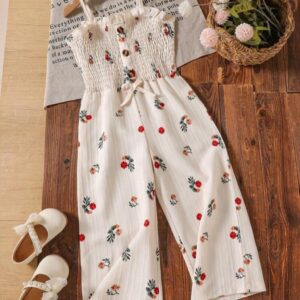 ENTERIZO BEIGE DETALLES FLORES T 5 AÑOS