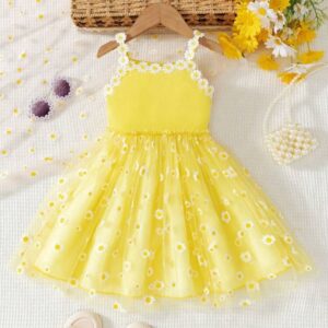 VESTIDO AMARILLO MARGARITAS T 5 AÑOS