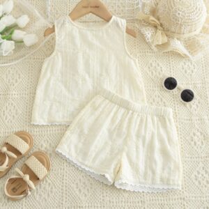 CONJUNTO CRUDO BLUSA Y SHORT T 5 AÑOS