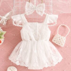 VESTIBODY BLANCO CON VINCHA 9-12 MESES