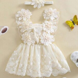 VESTIBODY FLORES Y VINCHA T 9-12 MESES