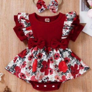 VESTIBODY BORDO CON VINCHA T 12-18 MESES