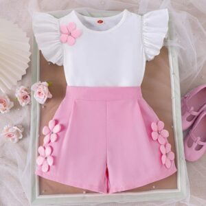 BLUSA Y SHORT ROSA T 5 AÑOS