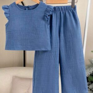 CONJUNTO BLUSA Y PANTALÓN AZUL T 6 AÑOS