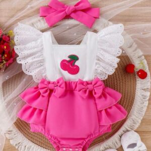 VESTIBODY CEREZA ROSA CON LAZO T 0-3 MESES