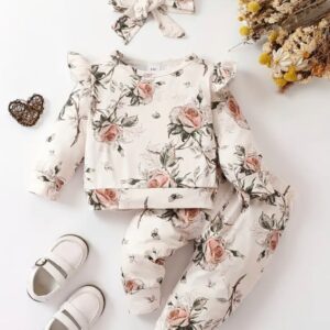 SET SUETERCITO, PANTALON Y LAZO PARA VINCHA T 6-9M