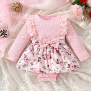 VESTIDO ROSA CON FLORES T 12-18M