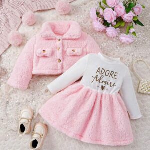 CONJUNTO VESTIDO POLAR CON SAQUITO T 9-12 M