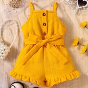 MONITO AMARILLO CON CINTO T 9-12 MESES